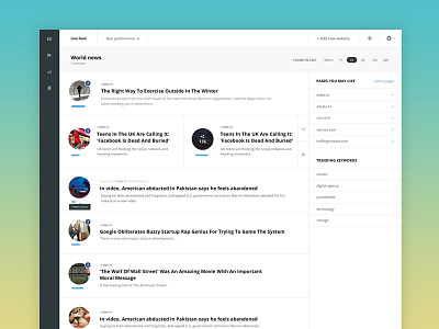 Mediatoolkit app clean dashboard design grid mediatoolkit news tool typography ui ux