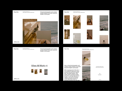 Fleur Aria Portfolio clean design grid layout minimal photography photography website typography web website whitespace