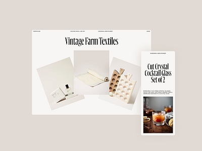 Farmhouse clean design grid header layout minimal typography web website whitespace