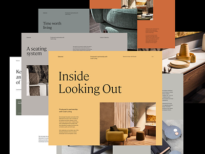 Layouts interior serif whitespace header website design minimal clean layout typography