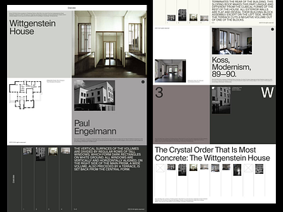 Wittgenstein—Art Direction Board architecture clean color design grid layout minimal typography website whitespace
