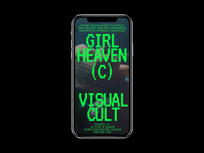 Girl Heaven animation branding interactive layout minimal mobile motion typography video