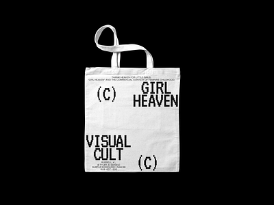 Girl Heaven branding minimal tote tote bag type typo typography whitespace