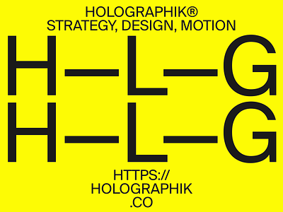 HOLOGRAPHIK® clean design holographik layout minimal typography yellow