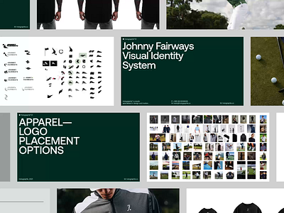 Johnny Fairways—Visual identity system brand branding clean deck design layout minimal typography website