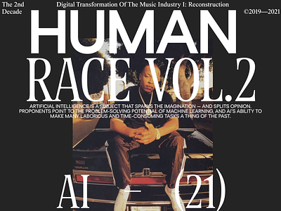 Human Race Vol.2 art direction culture layout music sans serif typography