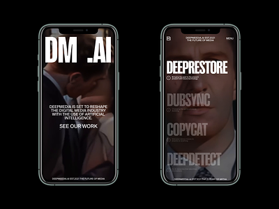 deepmedia.ai animation bold design layout responsive typography video video background website