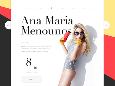 Fashion website slider