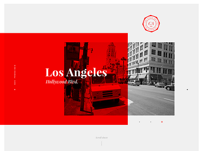 LA - landing page clean grid landing layout minimal simple typography ui web website whitespace