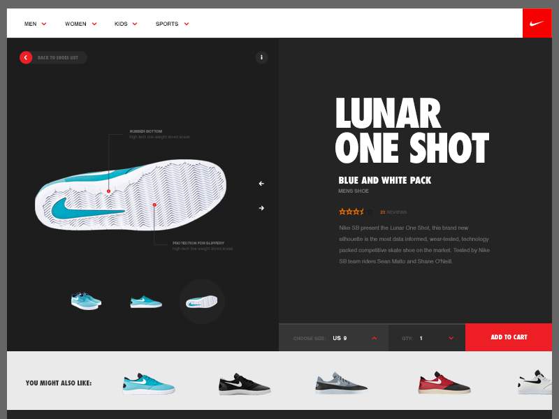 Nike Webshop - Concept by Hrvoje 