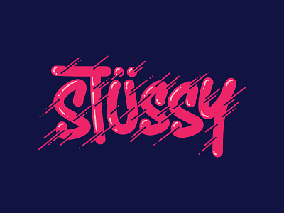 Stüssy lettering design hand handwritten illustration lettering logo stussy typography vector