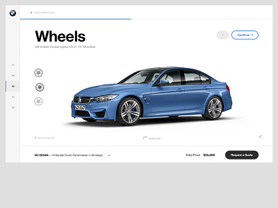 BMW — Car Configurator bmw car clean configurator desig layout navigation slider typography ui website