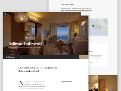 Adriatic Luxury Hotels clean design hotel landing layout minimal navigation simple typography web website