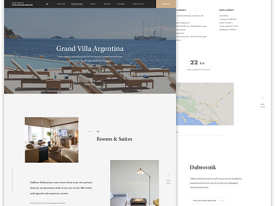 Luxury Hotels Website part 3 clean design hotel landing layout minimal navigation simple typography web website