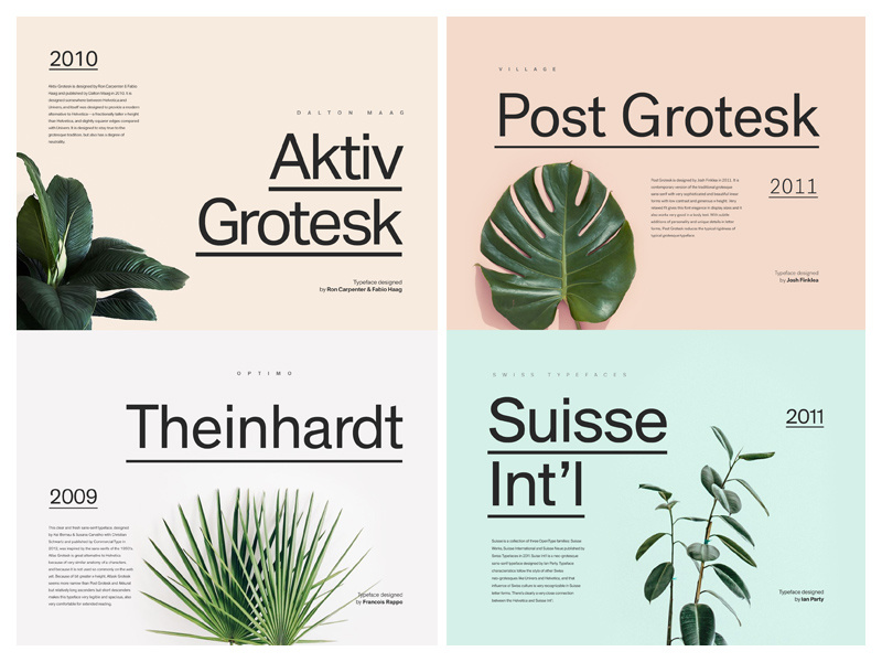 6 Alternatives to Helvetica typo grid design minimal fonts font layout typography