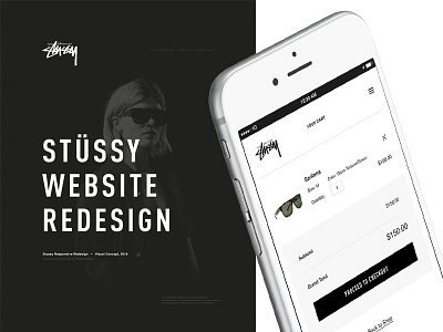 Stussy — Website Redesign Concept clean concept ecommerce grid landing layout minimal redesign responsive stussy typography website