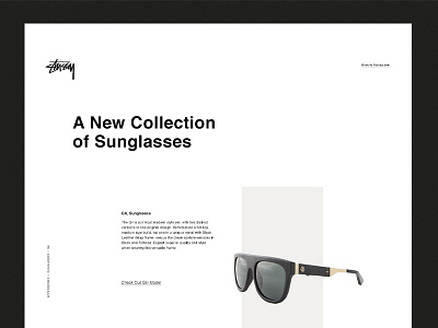 Stussy Redesign — Subpage clean concept ecommerce grid landing layout minimal redesign responsive stussy typography website