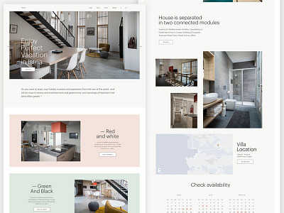 Villa Landing Page booking clean design landing minimal modern typography ui web website