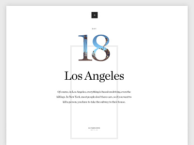 Los Angeles — Landing clean landing layout minimal responsive serif typography web website