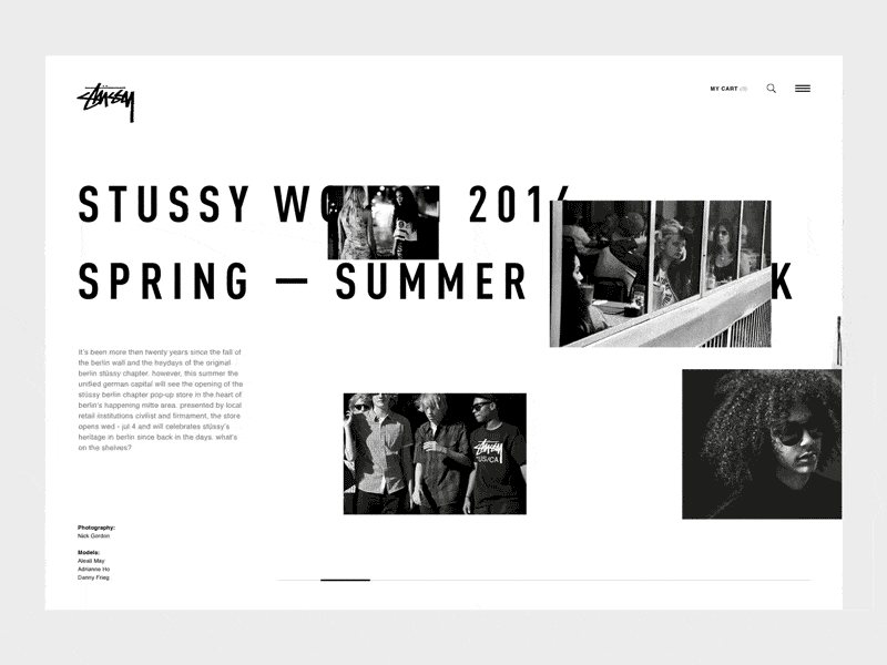 Stussy Lookbook clean design fashion landing lookbook minimal modern typography ui web website