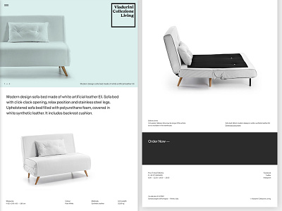 Modern Furniture Landing Page clean design furniture minimal modern sofa store typography website whitespace