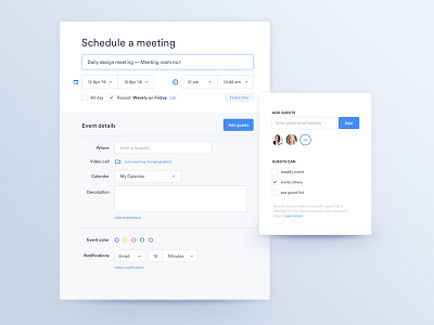 Schedule a meeting — App