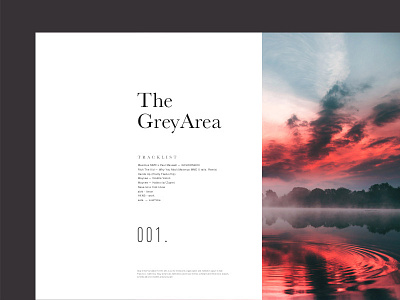 The Grey Area — Mix Series Cover clean layout minimal minimalistic mix modern music serif typography whitespace