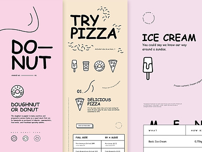 Comic Sans — Weekly Design Challenge branding challenge clean comicsans design donut icecream illustration menu pizza typography whitespace