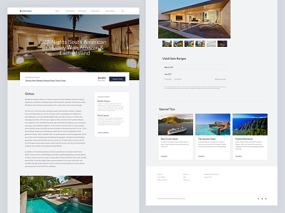 Travel Platform — Details Page app clean gallery landing layout navigation travel typography ui vacation web website