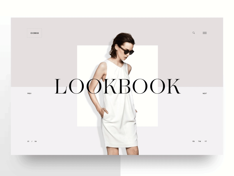 Fashion Lookbook branding clean fashion gif layout minimal modern photography typography web website whitespace