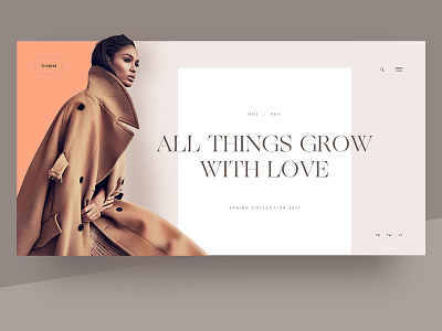 Fashion Lookbook — Header Layout branding fashion header layout lookbook minimal modern serif typography web website whitespace