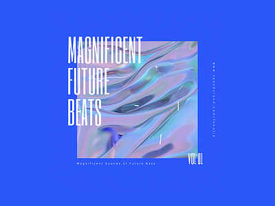 Magnificent Future Beats — Mix Cover blue condensed layout minimal mix simple type typo typography whitespace