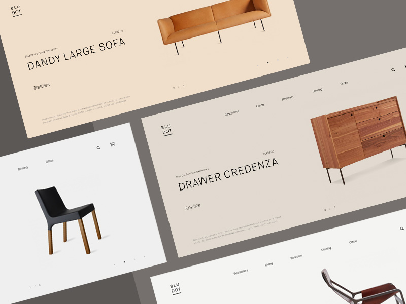 Blu Dot Furniture Header Styles By Hrvoje Grubisic On Dribbble