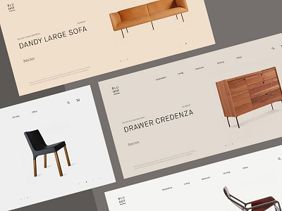 Blu Dot Furniture — Header Styles clean contemporary design furniture header layout minimal minimalistic modern slider typography