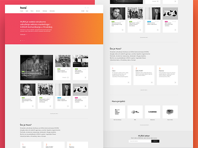 HURA Website Redesign agency clean grid header layout news portal slider typography web website whitespace