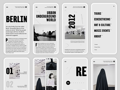 Urban Culture - Berlin app berlin clean gallery grey layout navigation screen type typography whitespace