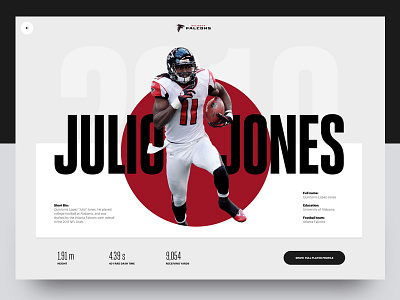 Julio Jones - Atlanta Falcons condensed falcons header profile sport typography web website