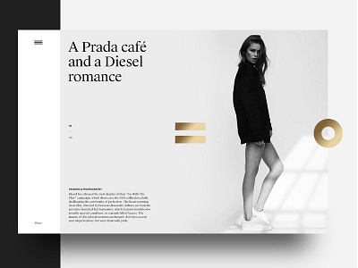 Prada x Diesel Campaign clean fashion header layout simple slider typography web whitespace
