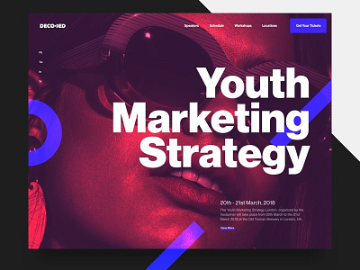 Youth Marketing Strategy Conference artdirection conference contrast design header typography web website