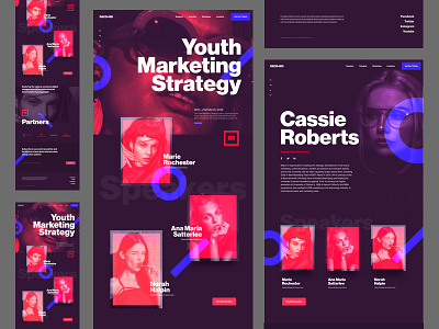 Youth Marketing Strategy Conference Website artdirection conference contrast design header page typography web website