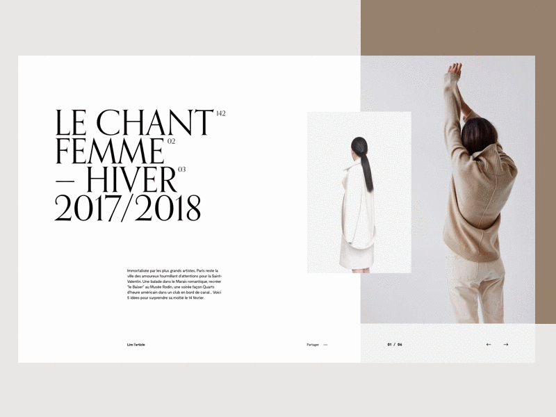 Layout Variations serif minimal clean grid typography whitespace layout fashion gallery header slider