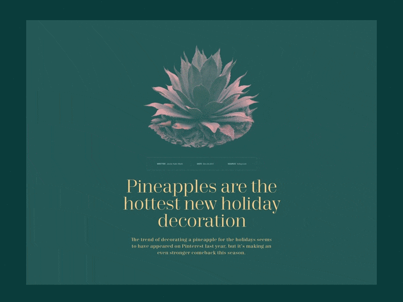 Typetesting experiment green layout pineapple type typo typography