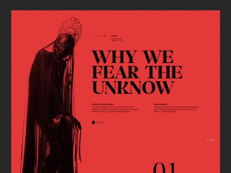 Unknown Theory — Typetesting dark experiment experimental grid layout red serif typography
