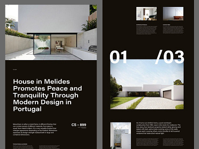 Architecture Magazine Layout architecture black grid header layout slider typography website