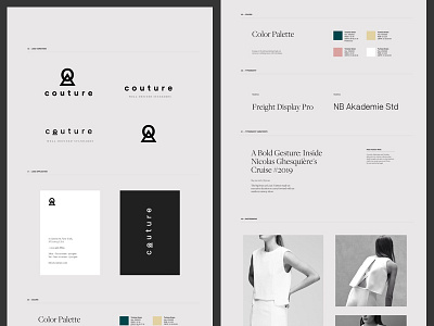 Couture Branding art direction branding colors fashion grid typography