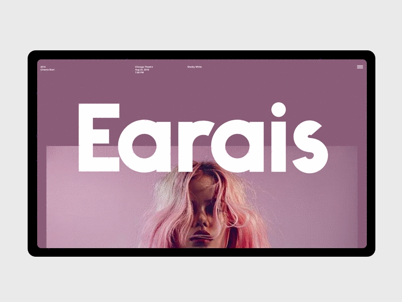 Earais Gallery clean fashion gallery header minimal simple slider typography website whitespace
