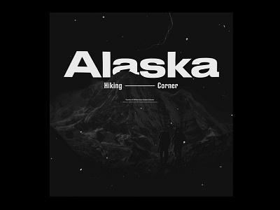 Alaska Hiking Corner — Booklet Cover cover dark typo typography