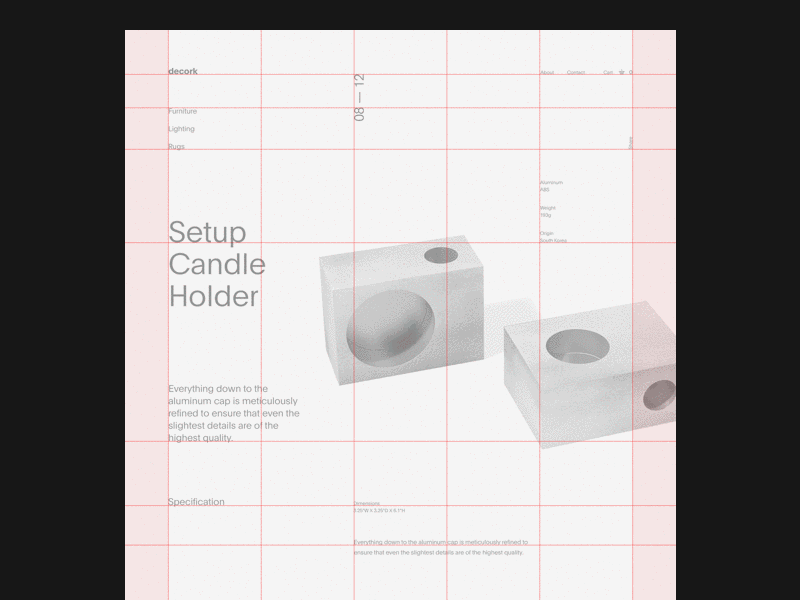 5 Column Grid clean design grid header layout minimal modern simple typo typography ui ux web website whitespace