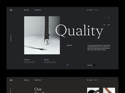 Uinetry Quality Page clean design grid header landing layout minimal modern serif simple slider typography web website whitespace