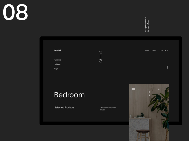 Furniture Website whitespace simple ui header grid web design minimal website clean layout typography